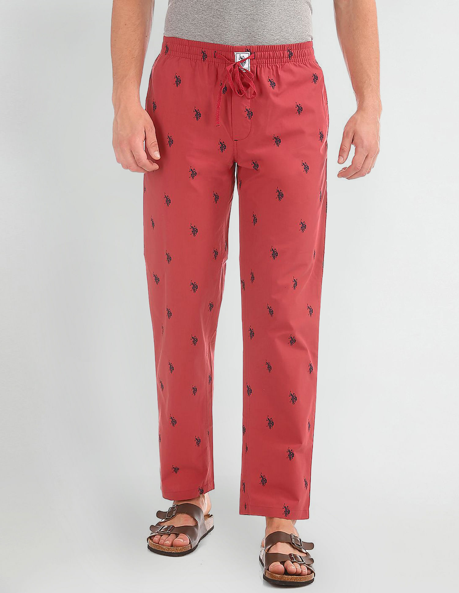 Cotton Track Pants For Women Lounge Pants With Pockets on sale Coral Red   Cupid Clothings