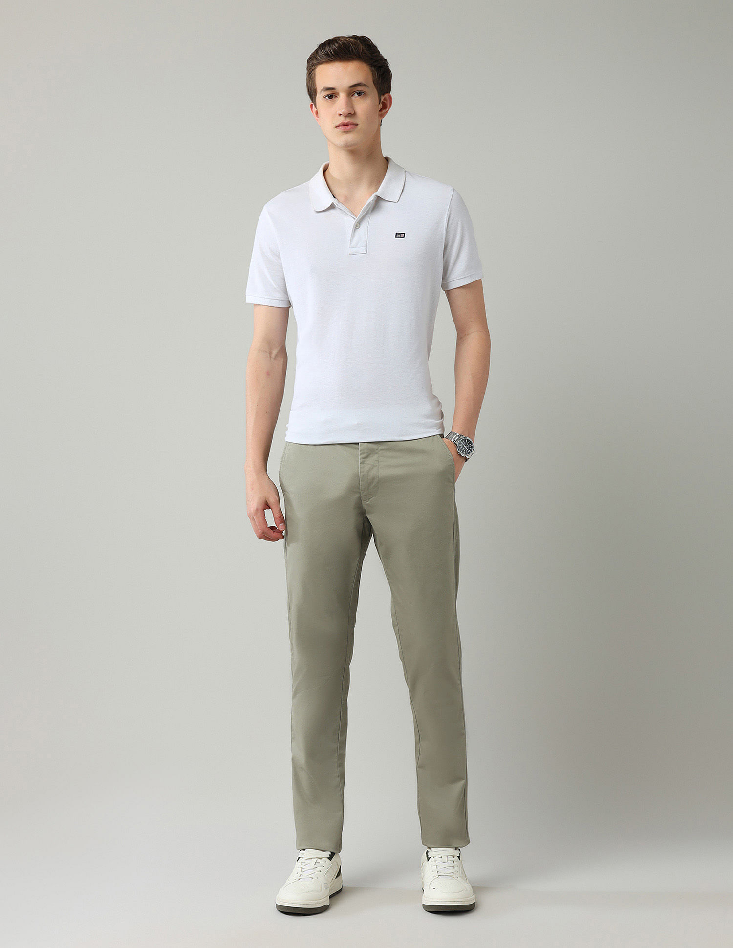 Arrow Sport AutoFlex Mid Rise Satin Trousers