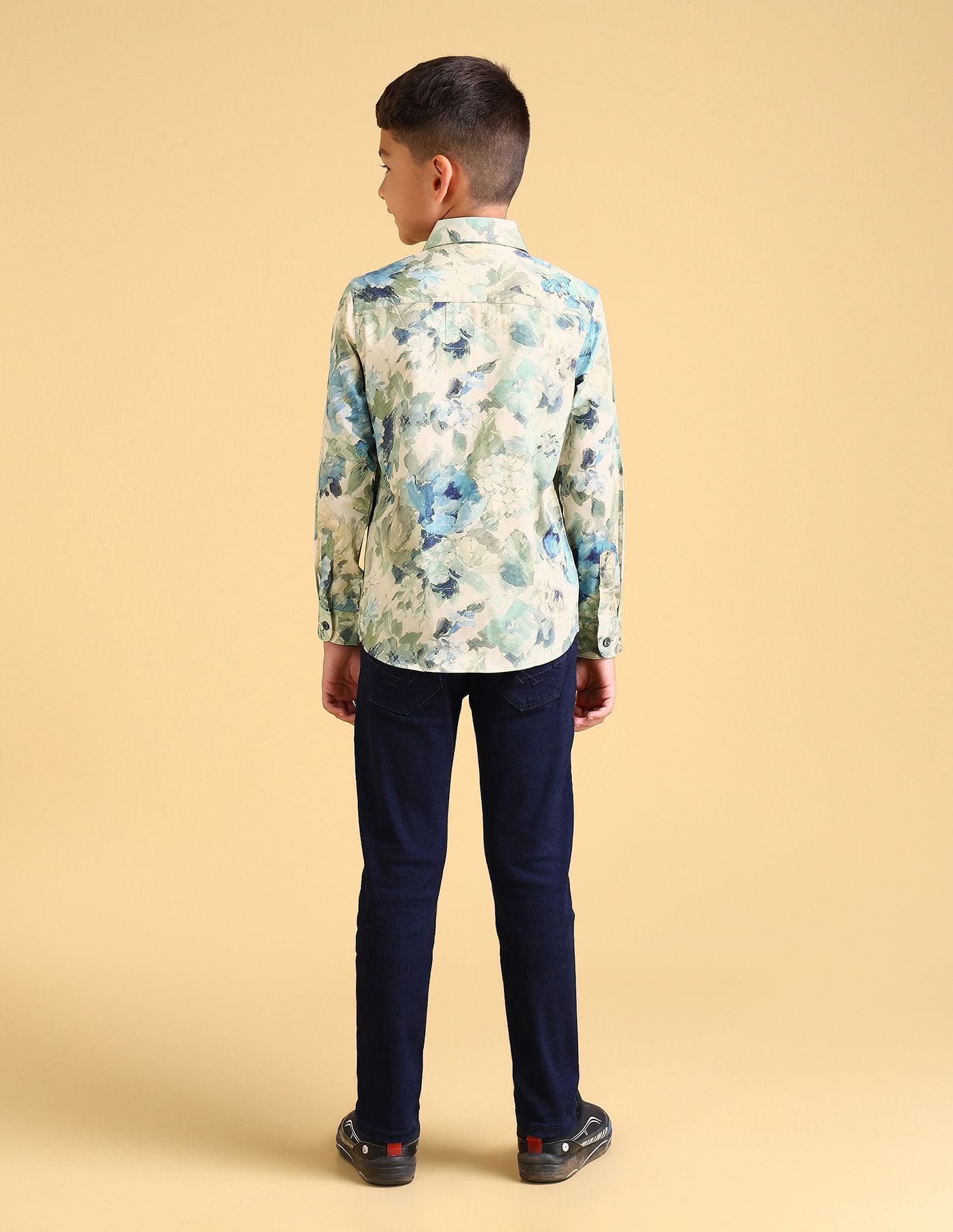 U.S. Polo Assn. Kids Boys Regular Fit Floral Boys Shirt