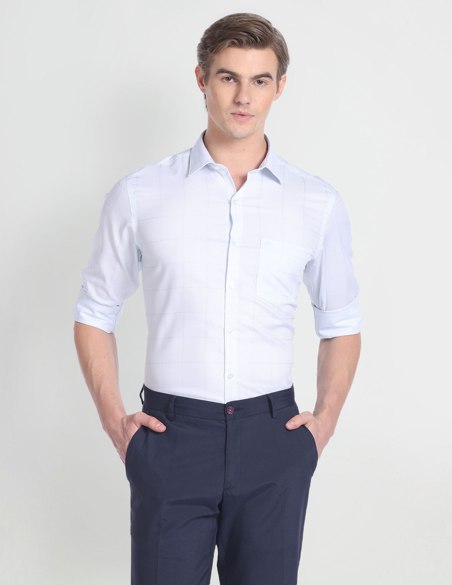 Arrow Auto Press Outline Check Shirt