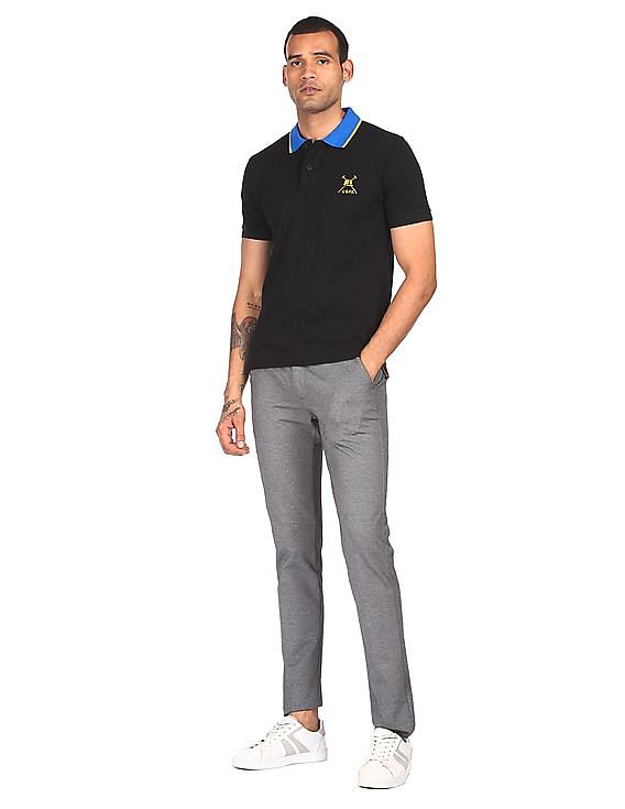 U.S. Polo Assn. Contrast Collar Solid Polo Shirt