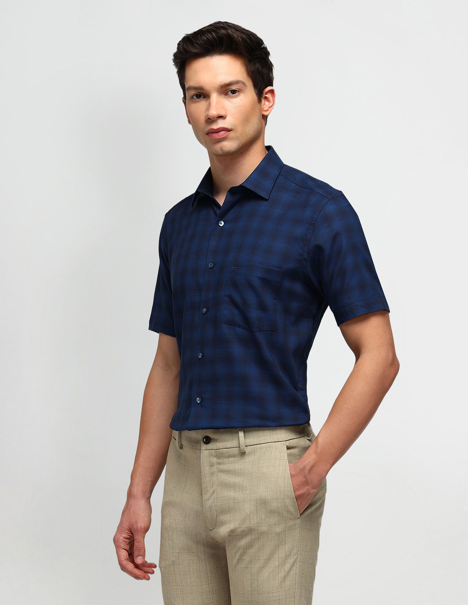 Arrow Dobby Plaid Checked Shirt