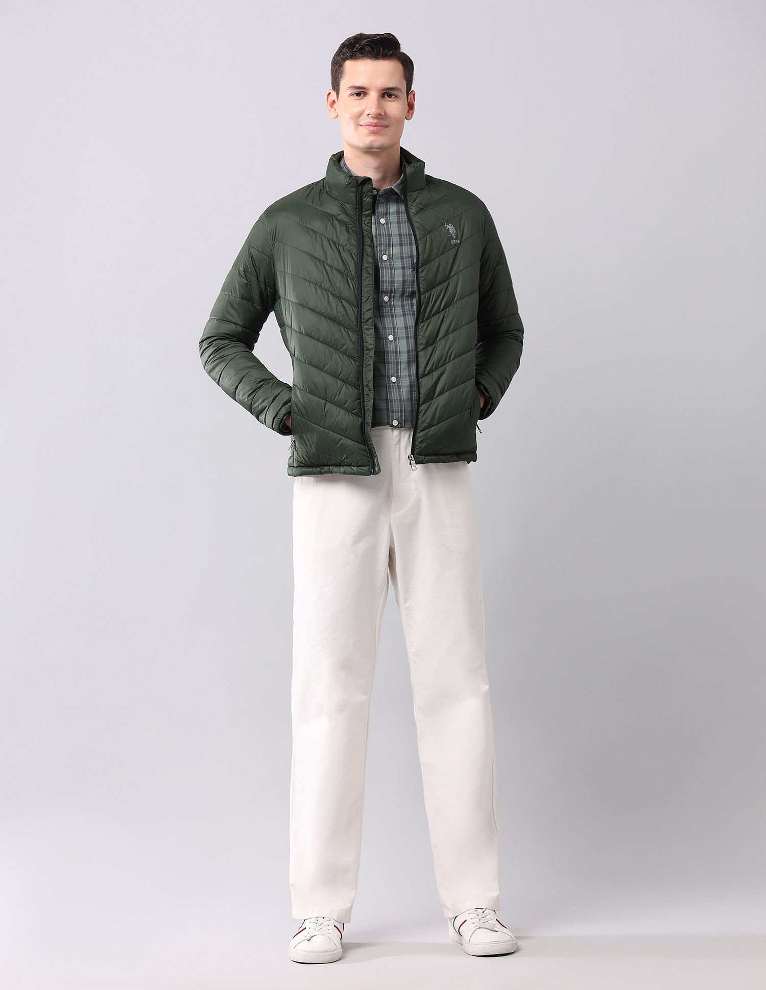U.S. Polo Assn. Denim Co. Solid High Neck Jacket