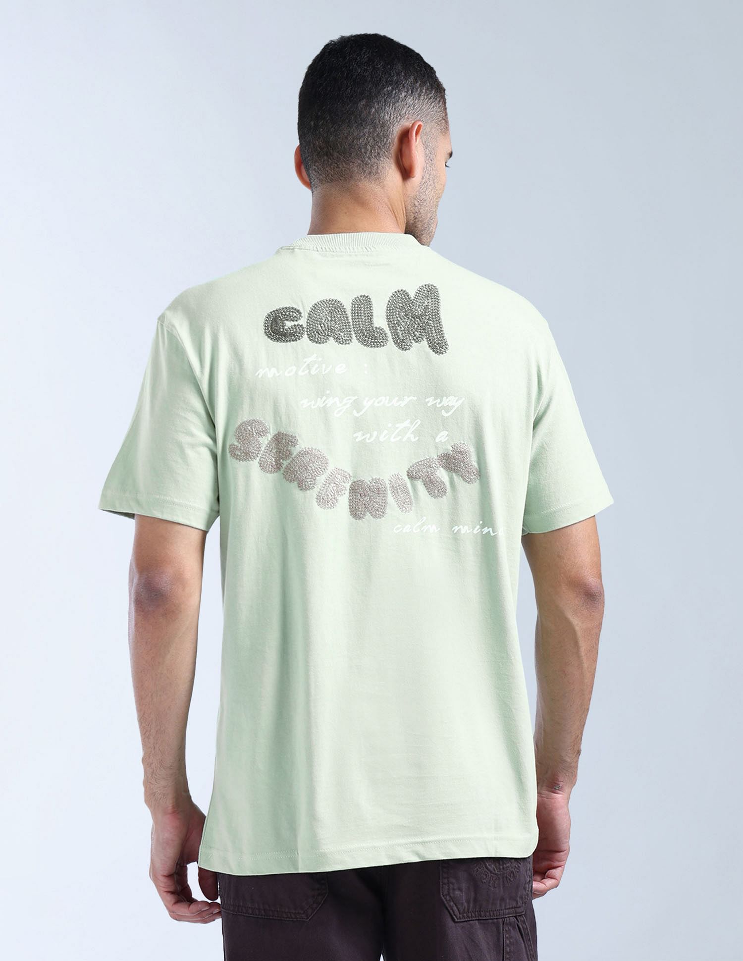 Flying Machine Embroidered Relaxed Fit T-Shirt