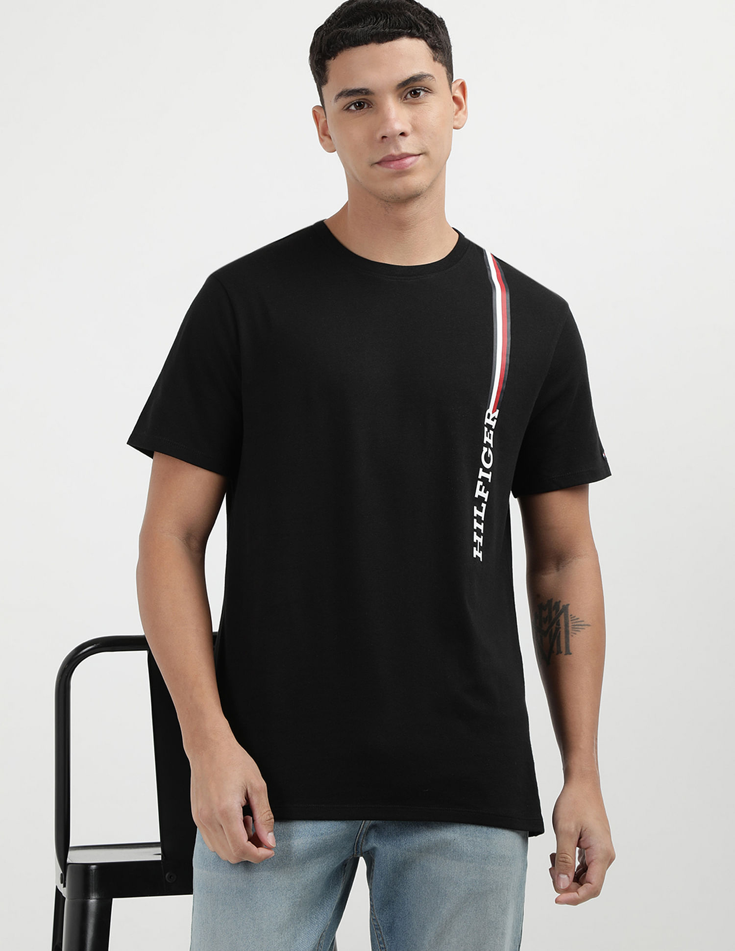 Tommy Hilfiger Monotype Vertical Stripe T-Shirt