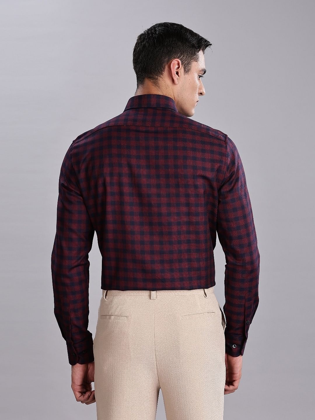Tommy Hilfiger Checked Regular Fit Plain Woven Shirt
