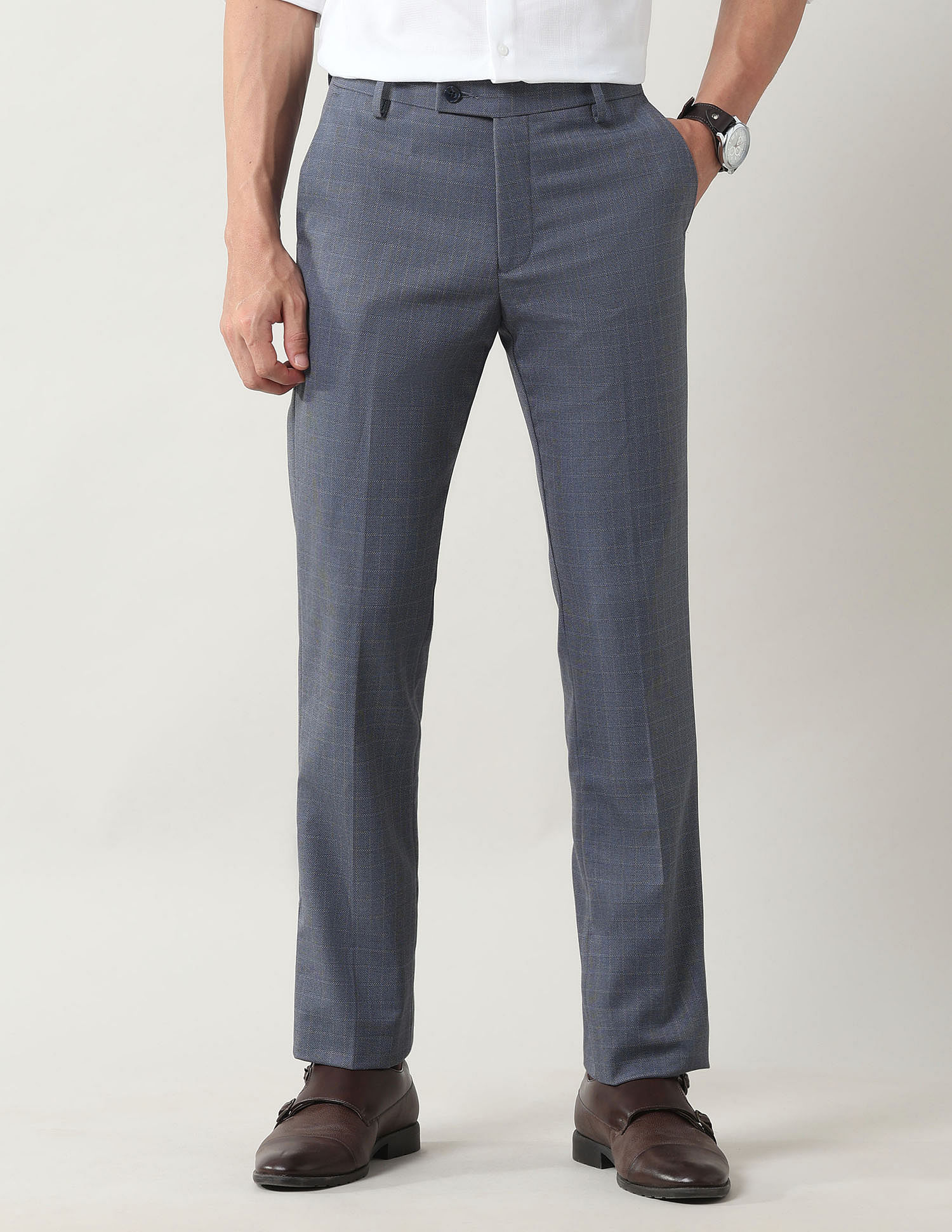 Arrow Mid Rise Regular Fit Trousers