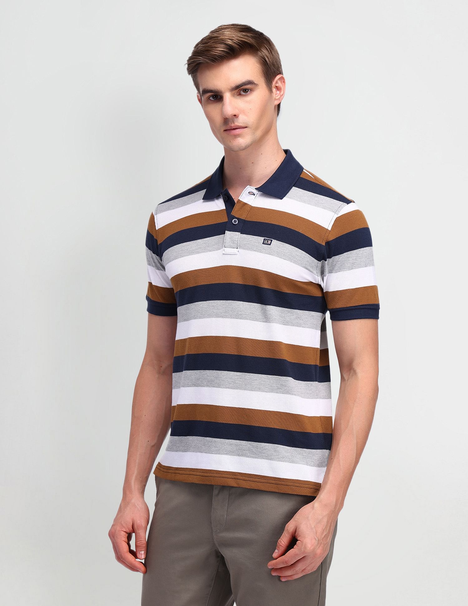 Arrow Sport Horizontal Striped Regular Polo Shirt