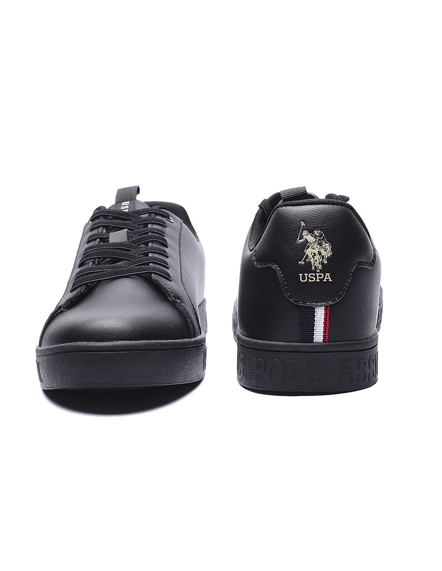 U.S. Polo Assn. Men Black Patterned Knit Lars Sneaker