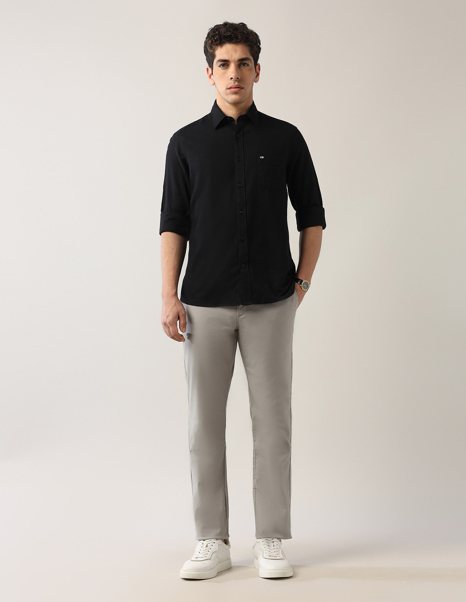 Arrow Sport Textured Pure Cotton Shirt