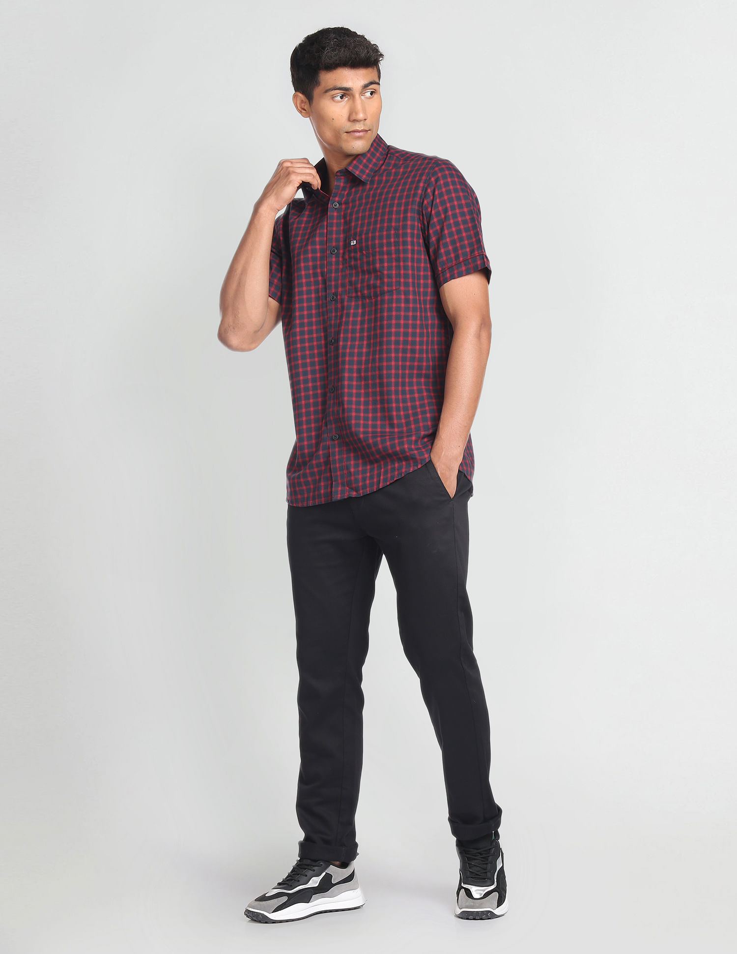 Arrow Sports Tartan Check Cotton Casual Shirt