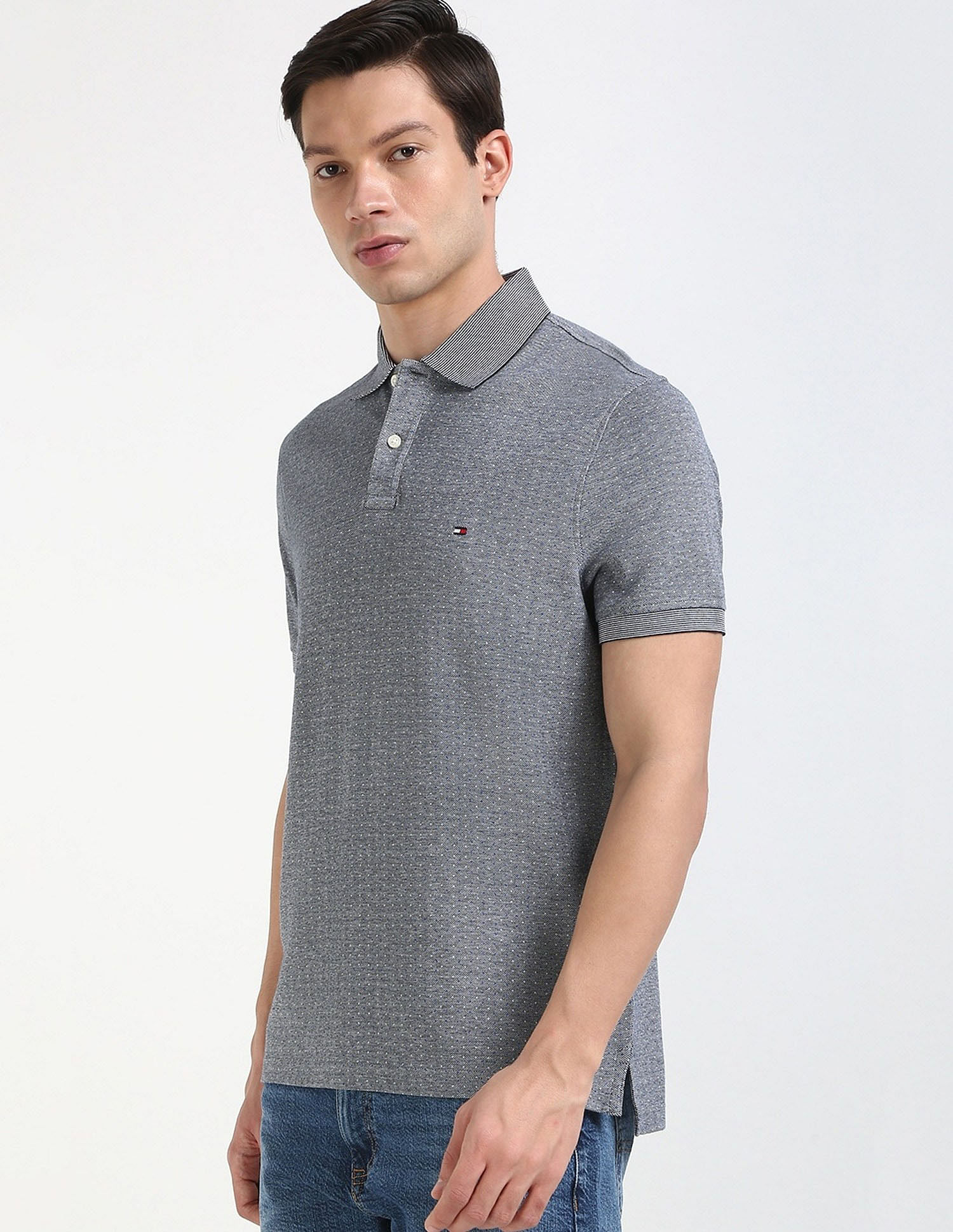 Tommy Hilfiger Printed Regular-Fit Cotton Polo Shirt