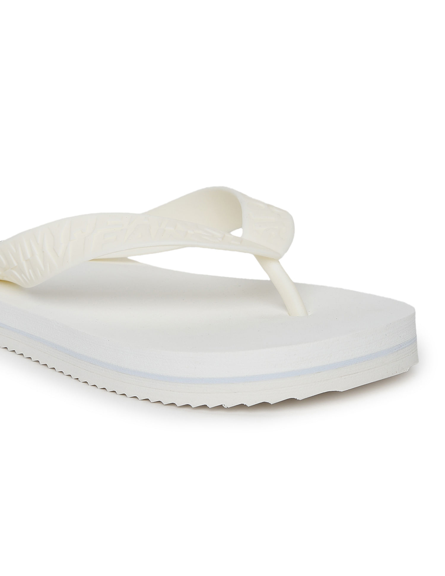 Tommy Hilfiger Women Brand Embossed V-Strap Flip Flops