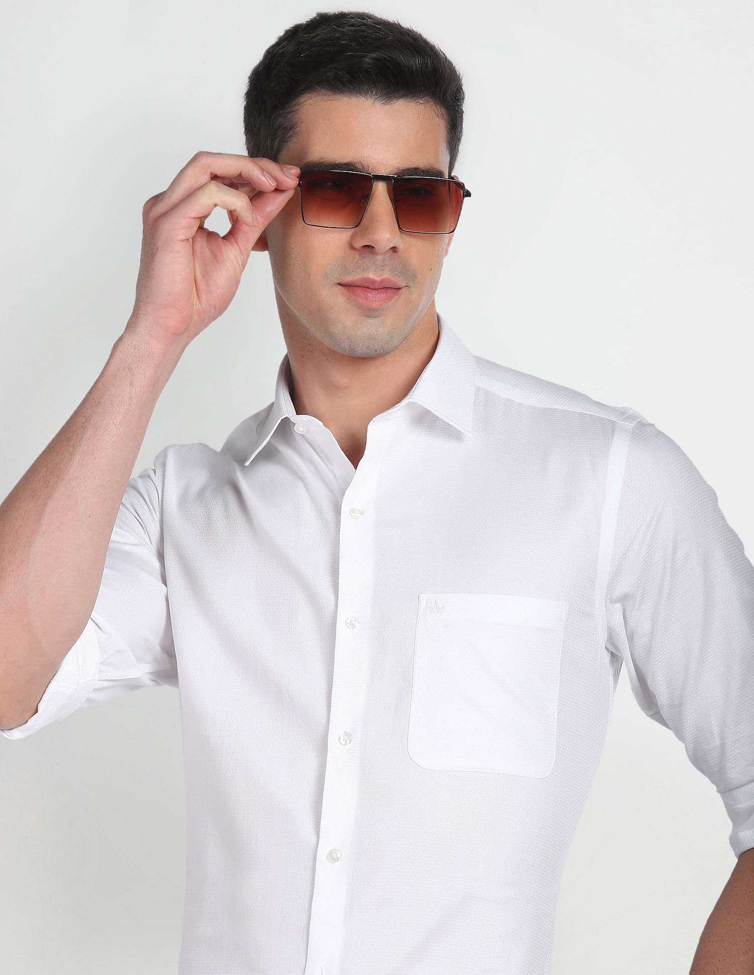 Arrow Self Design Regular Fit Shirt