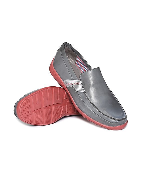 U.S. Polo Assn. Contrast Sole Leather Metis Slip On Shoes