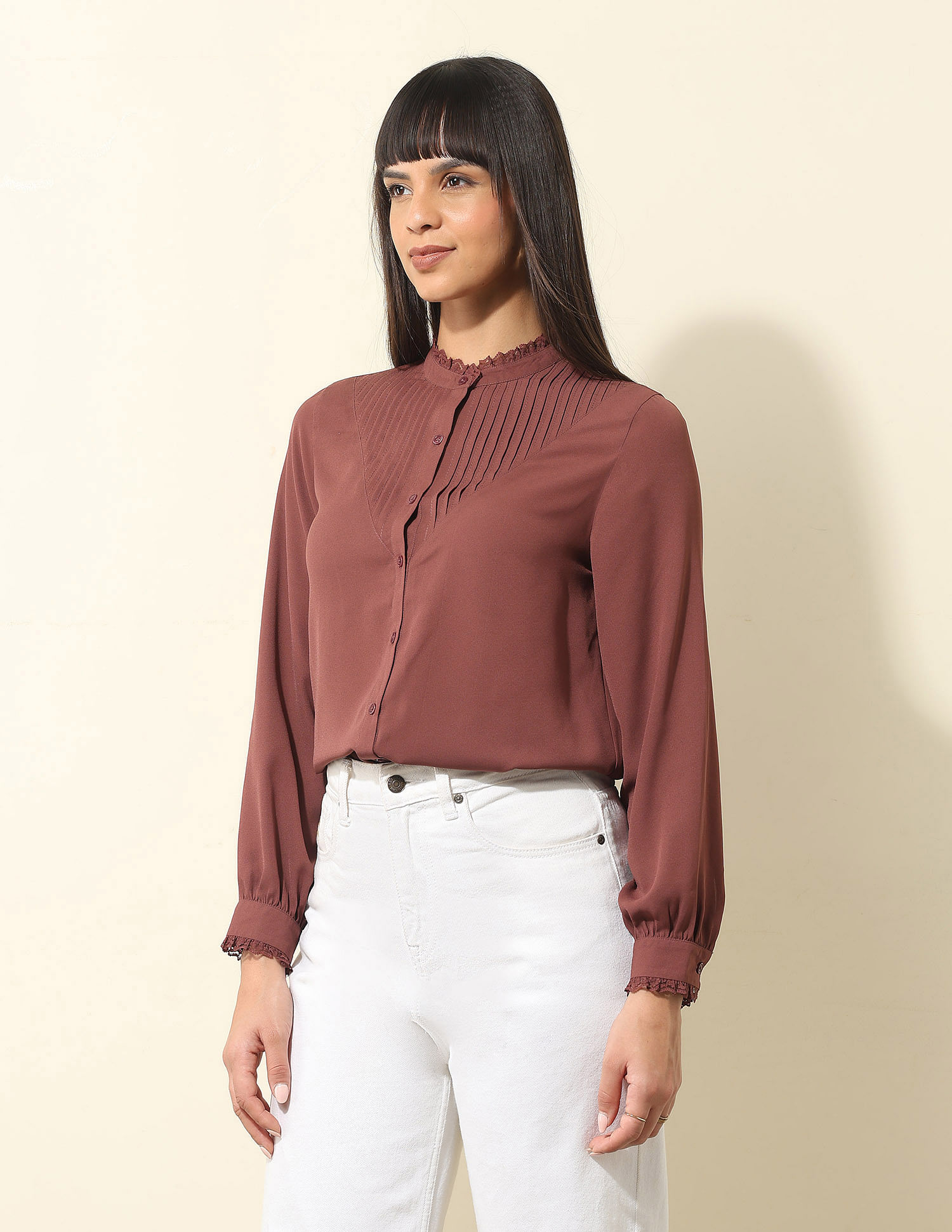 U.S. Polo Assn. Women Ruffled Frill Top