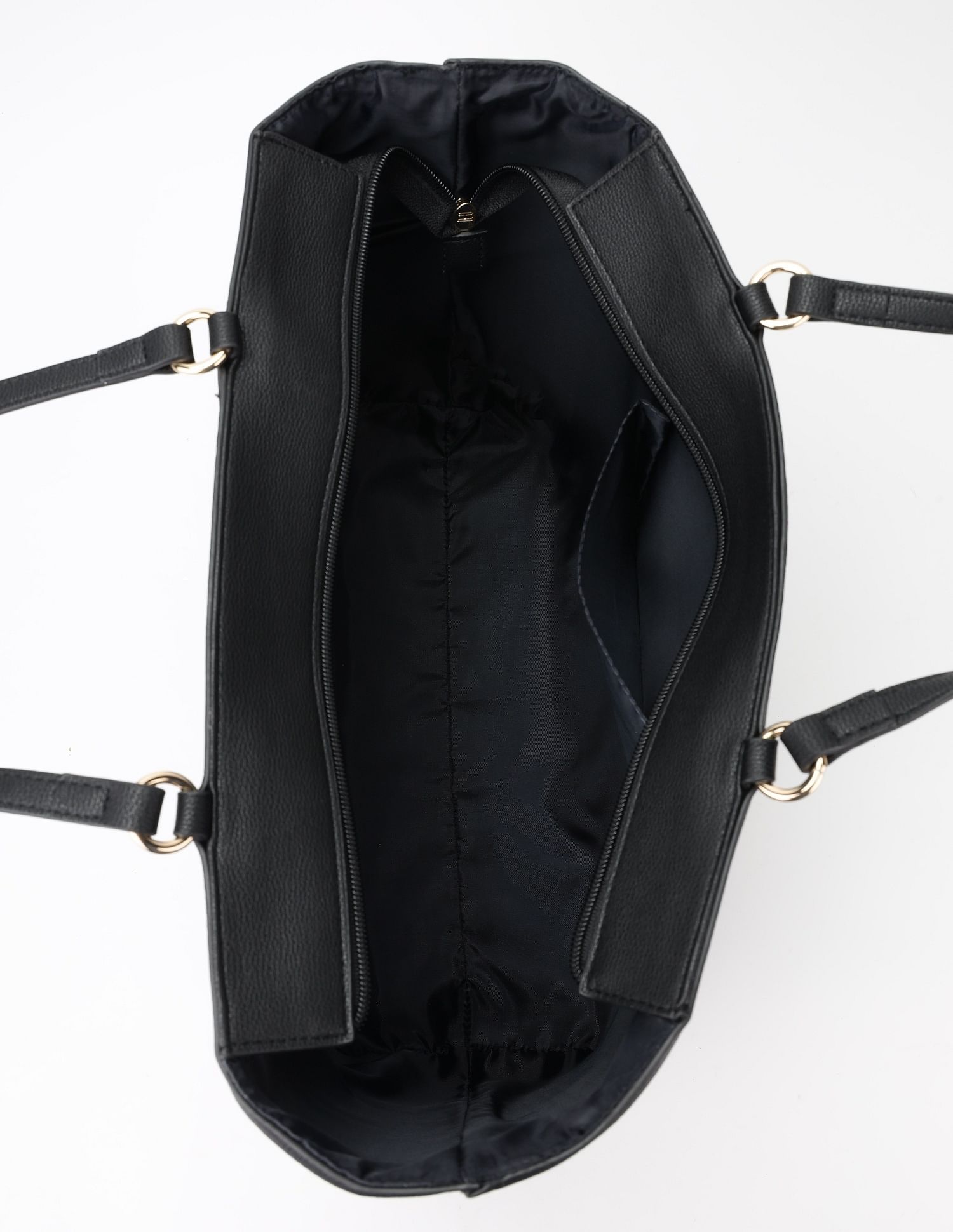 Tommy Hilfiger Logo Black Pvc Tote Bag