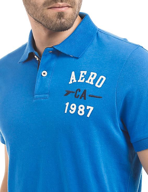 Aeropostale Solid Cotton Polo Shirt