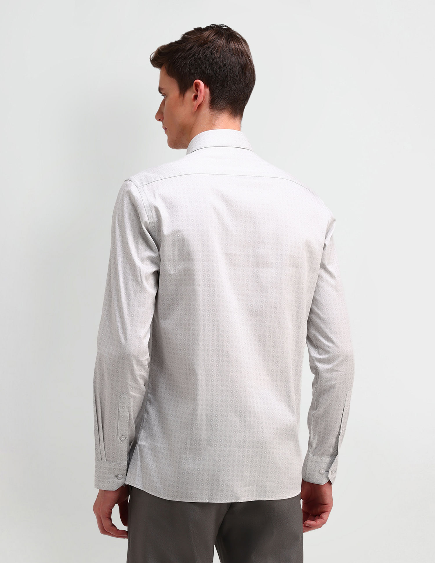 Arrow Slim Fit All-Over Pattern Shirt