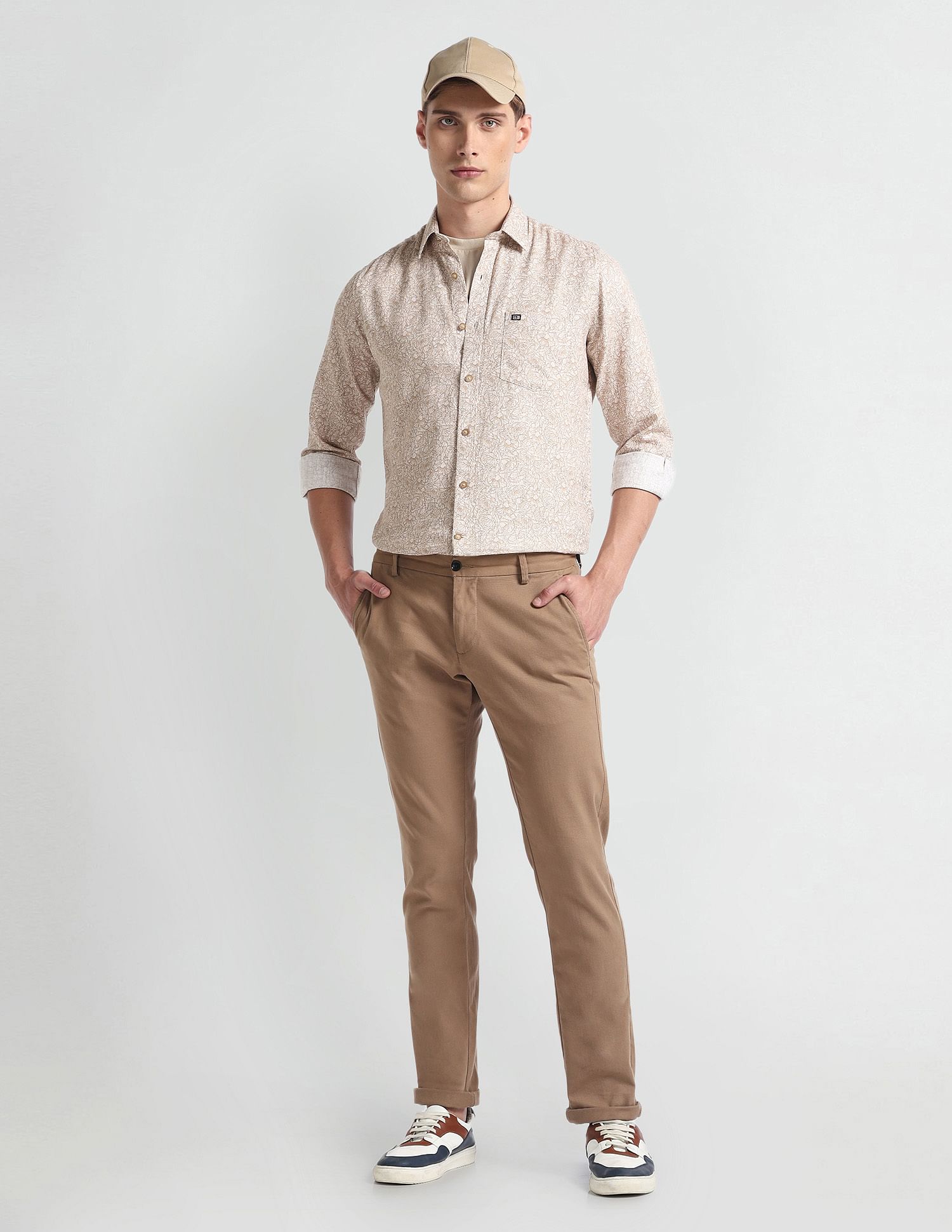Arrow Sports Pure Cotton Floral Print Shirt
