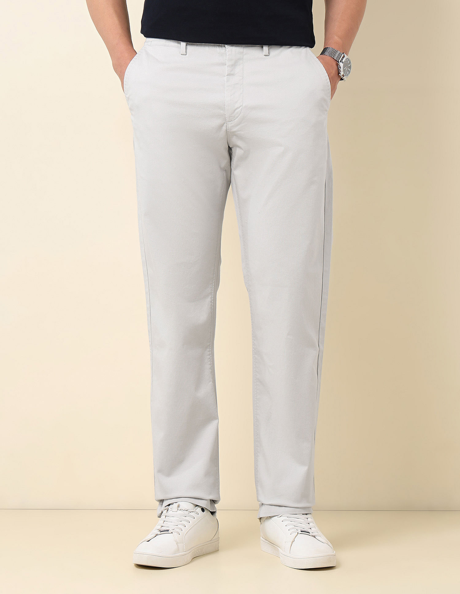 U.S. Polo Assn. Dobby Riley Straight Fit Trousers