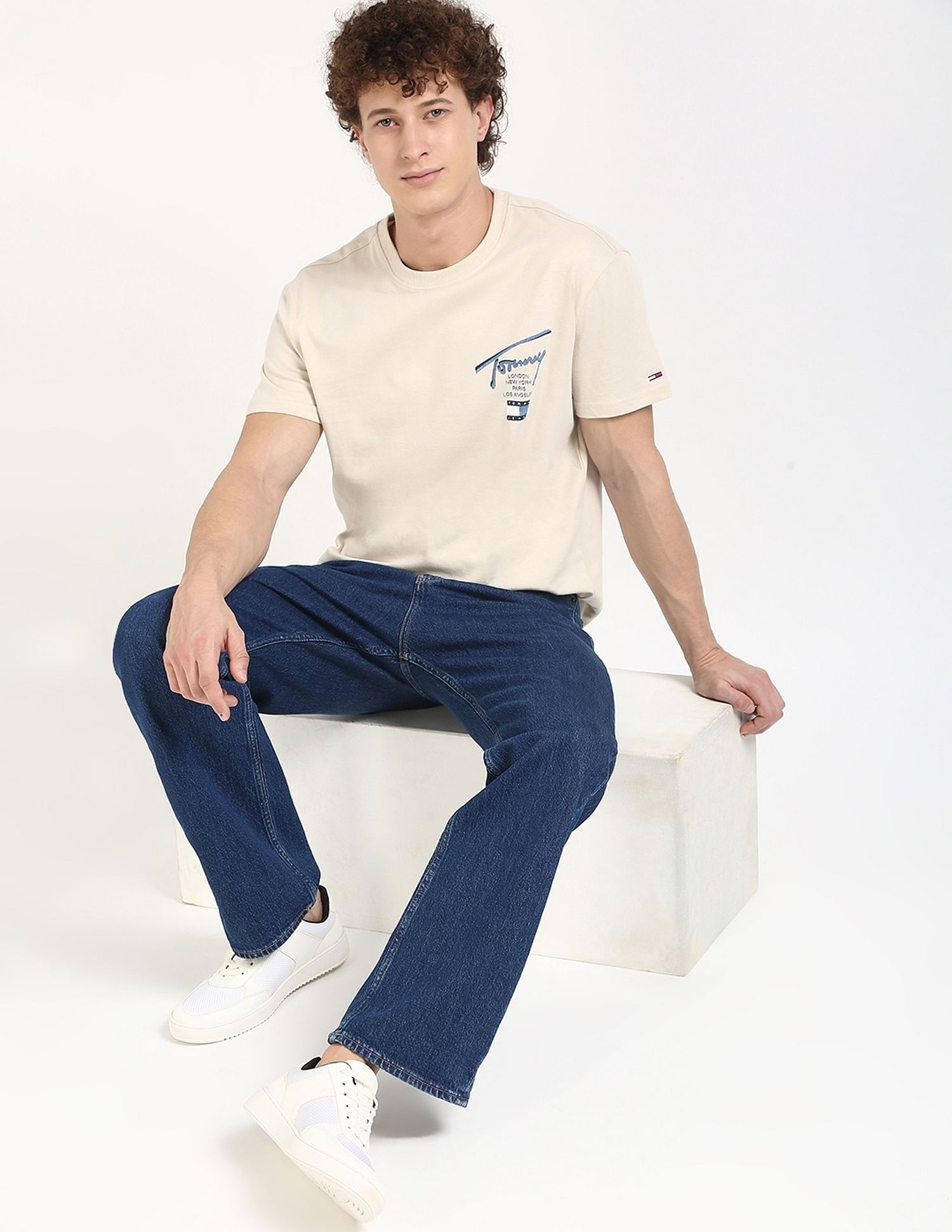 Tommy Hilfiger Rinse-Wash Regular-Fit Mid Rise Jeans