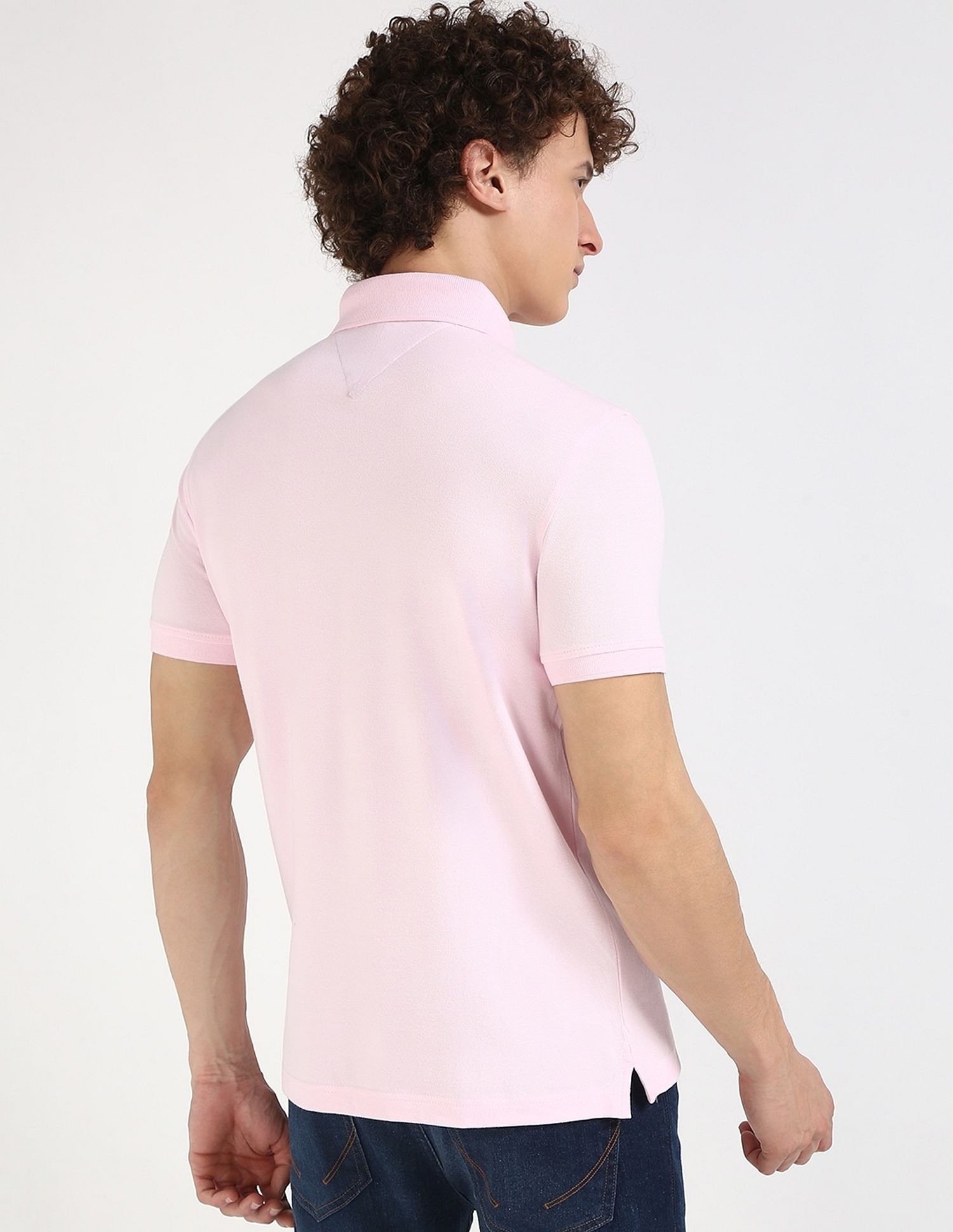 Tommy Hilfiger Solid Slim-Fit Cotton Polo Shirt