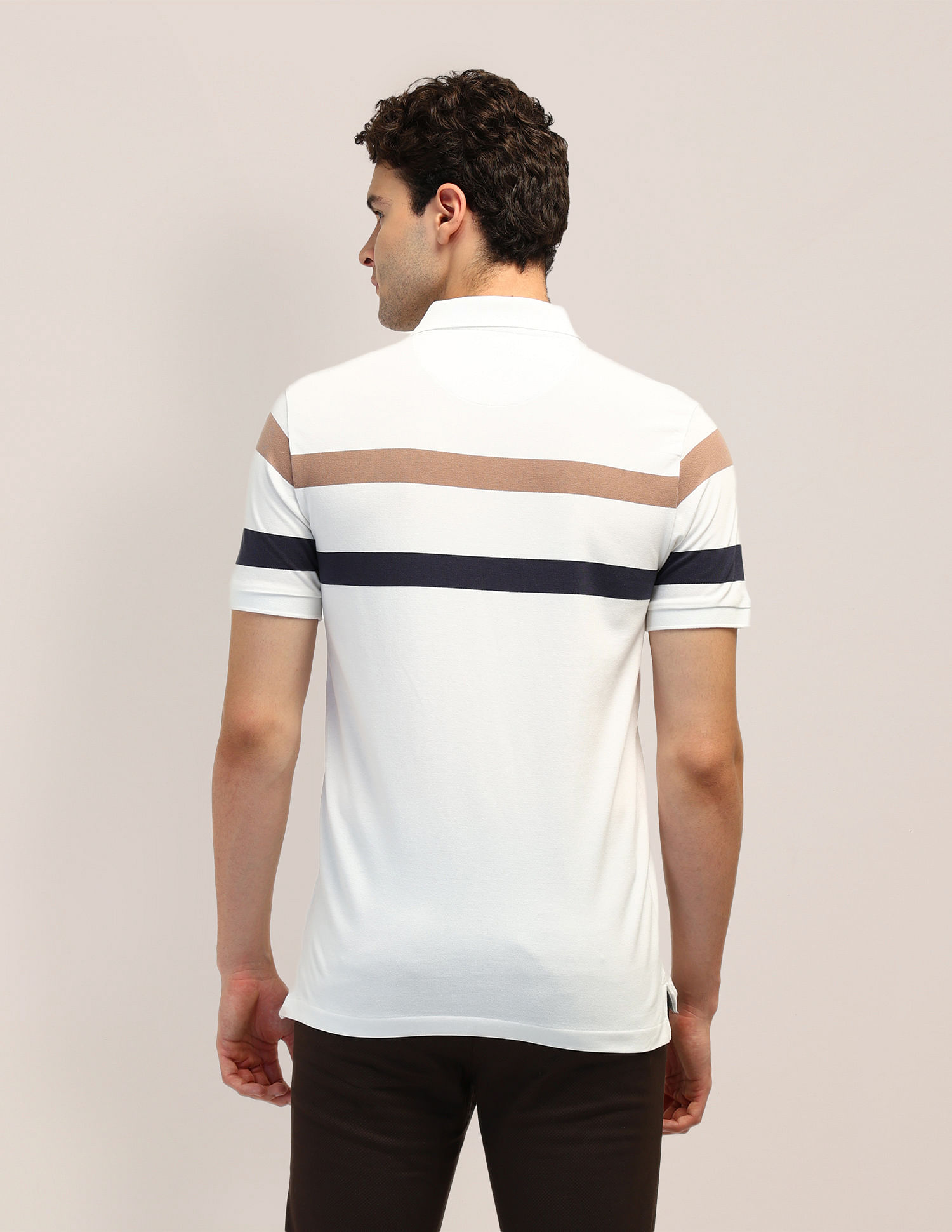 U.S. Polo Assn. Horizontal Striped Slim Fit Polo Shirt