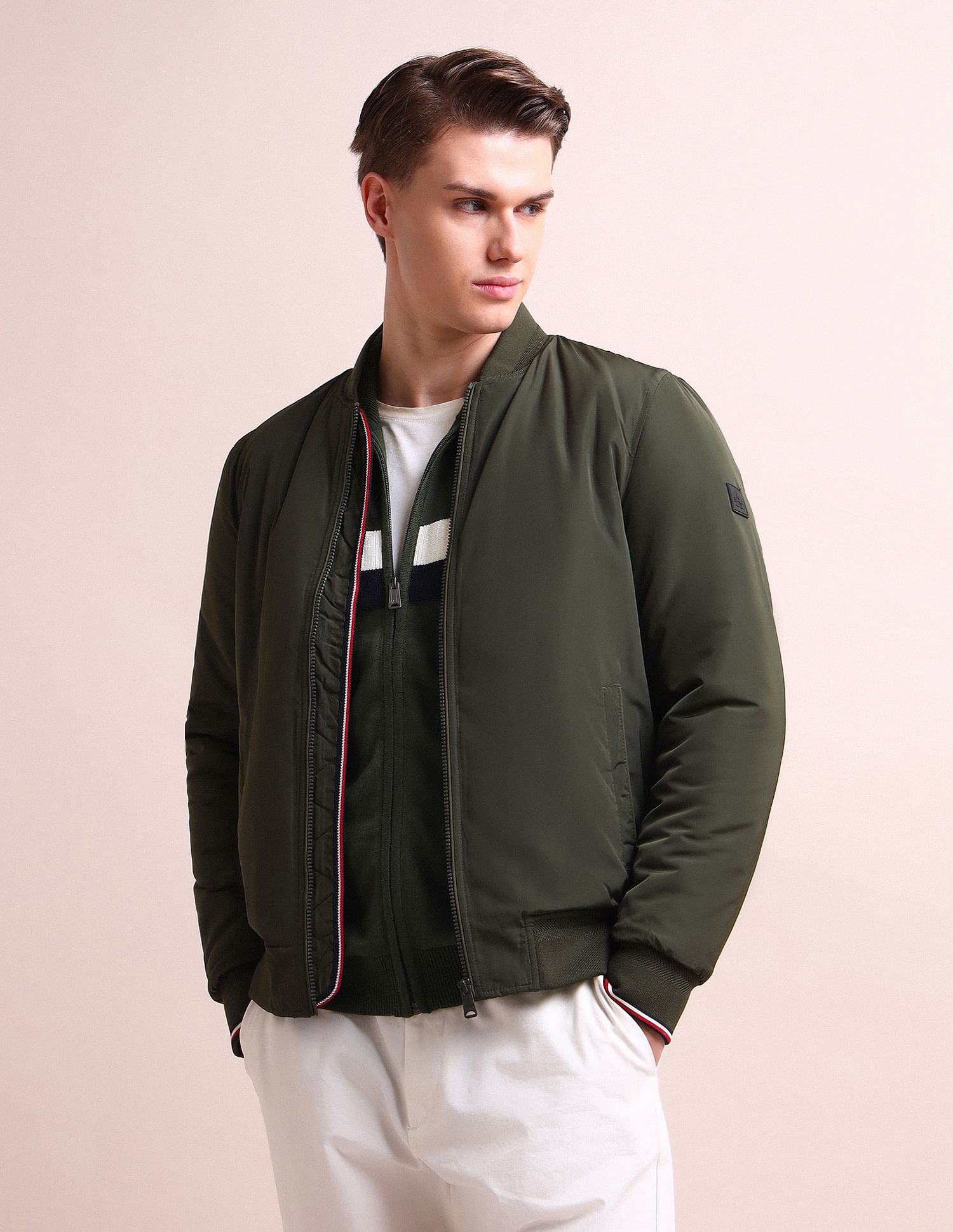 Arrow Sports Stand Neck Solid Jacket