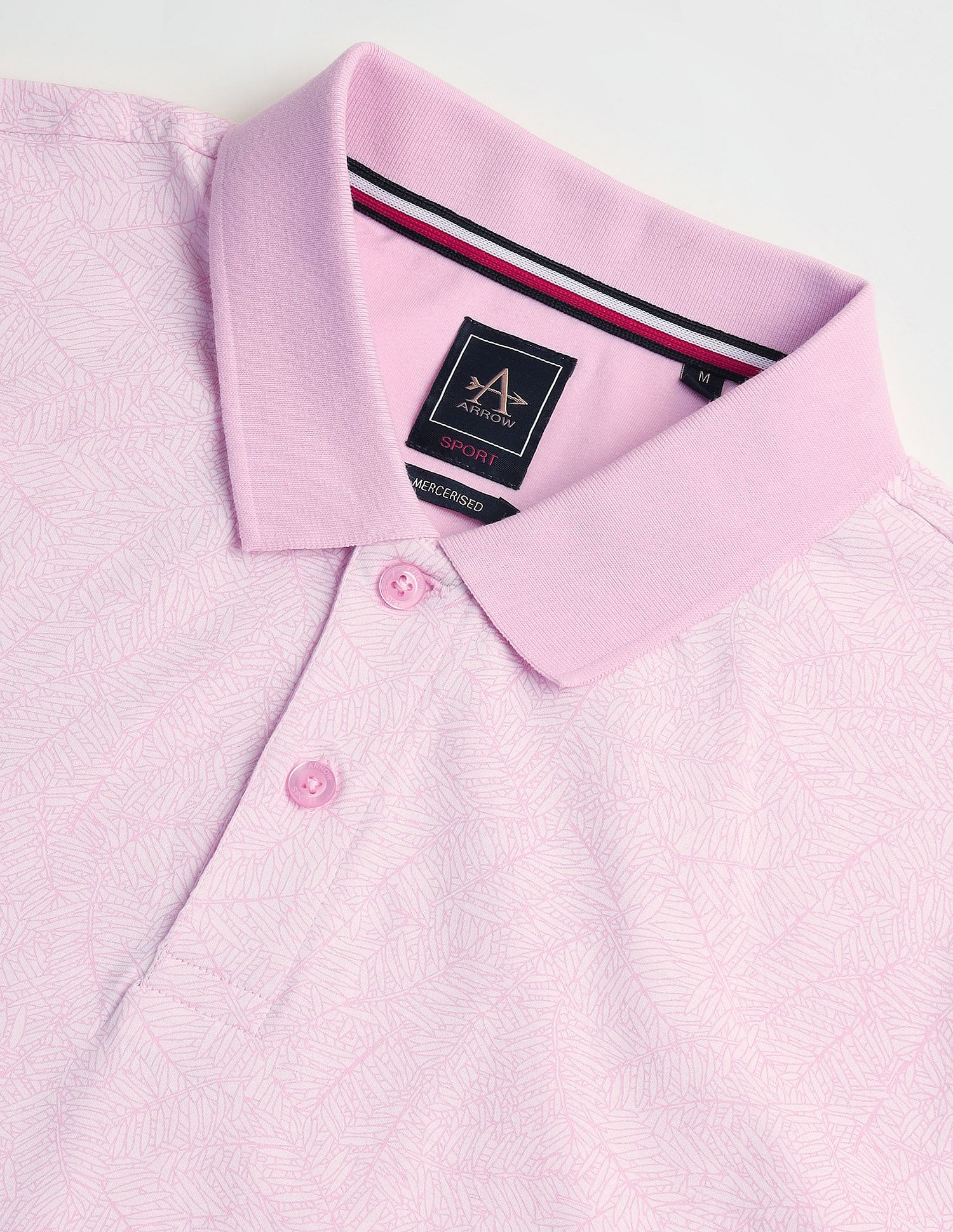 Arrow Sports Tropical Print Chest Pocket Polo Shirt