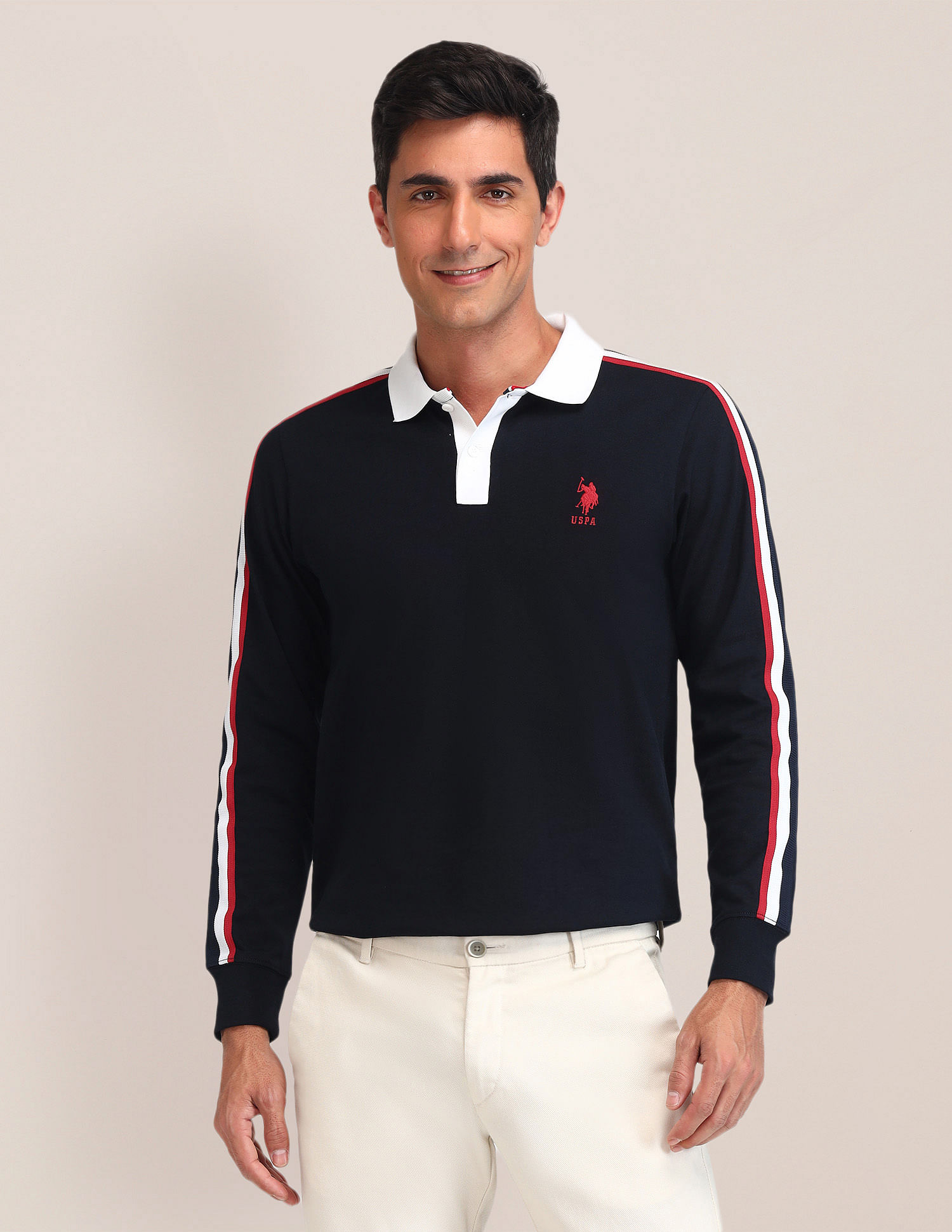 U.S. Polo Assn. Solid Pattern Slim Fit Polo Shirt