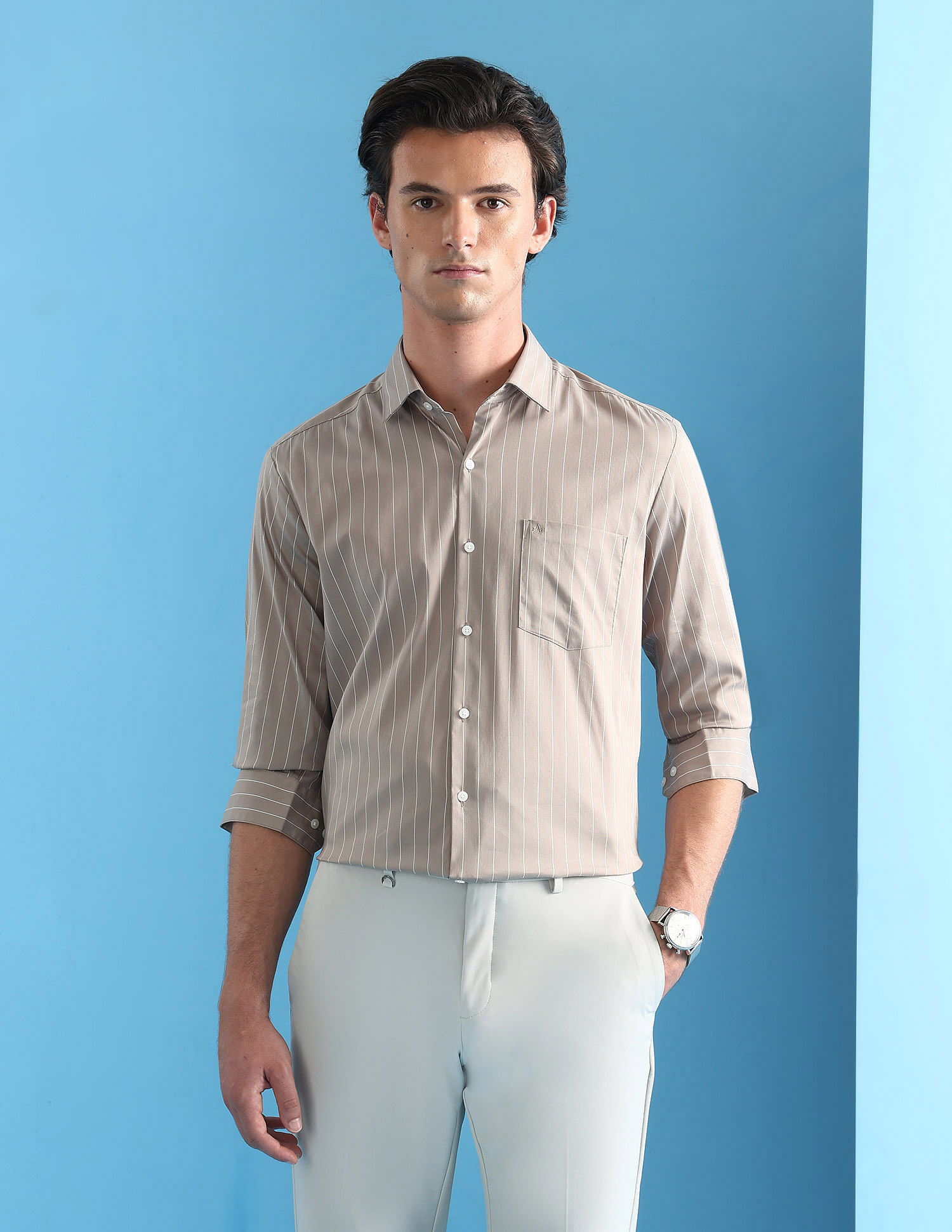 Arrow Manhattan Slim Fit Velocity Twill Shirt