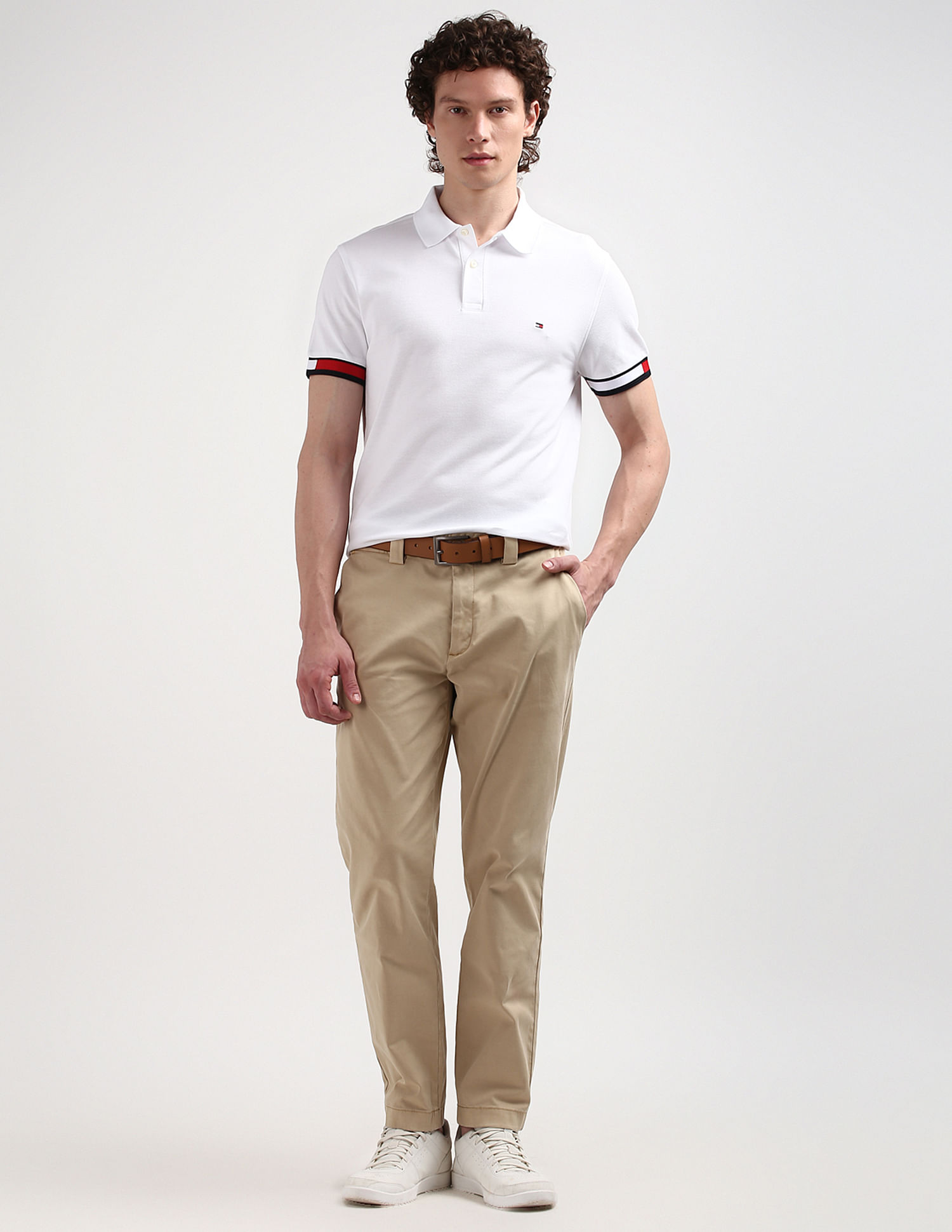 Tommy Hilfiger Flag Cuff Slim Polo Shirt