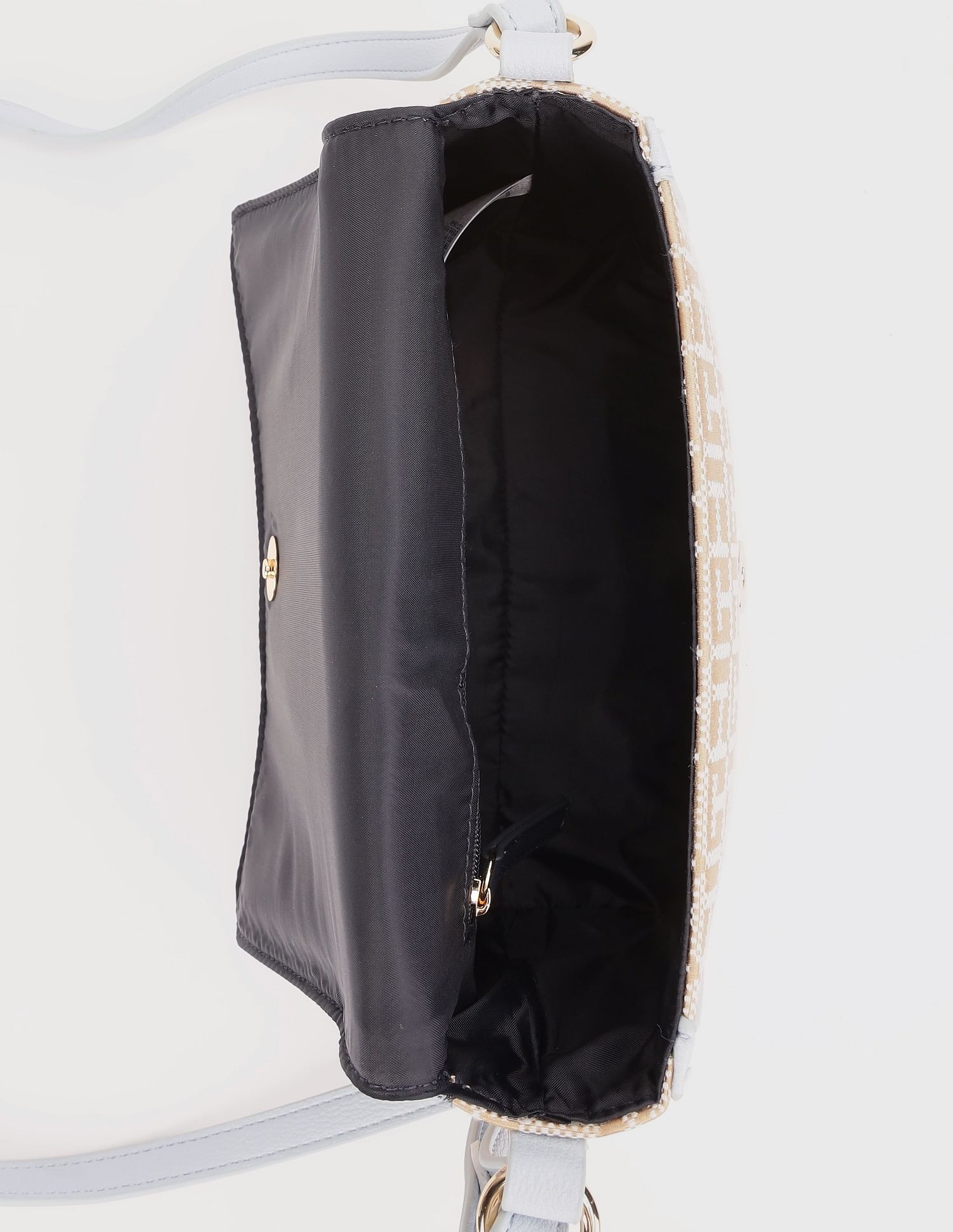 Tommy Hilfiger Logo Beige Polyester Sling Bag