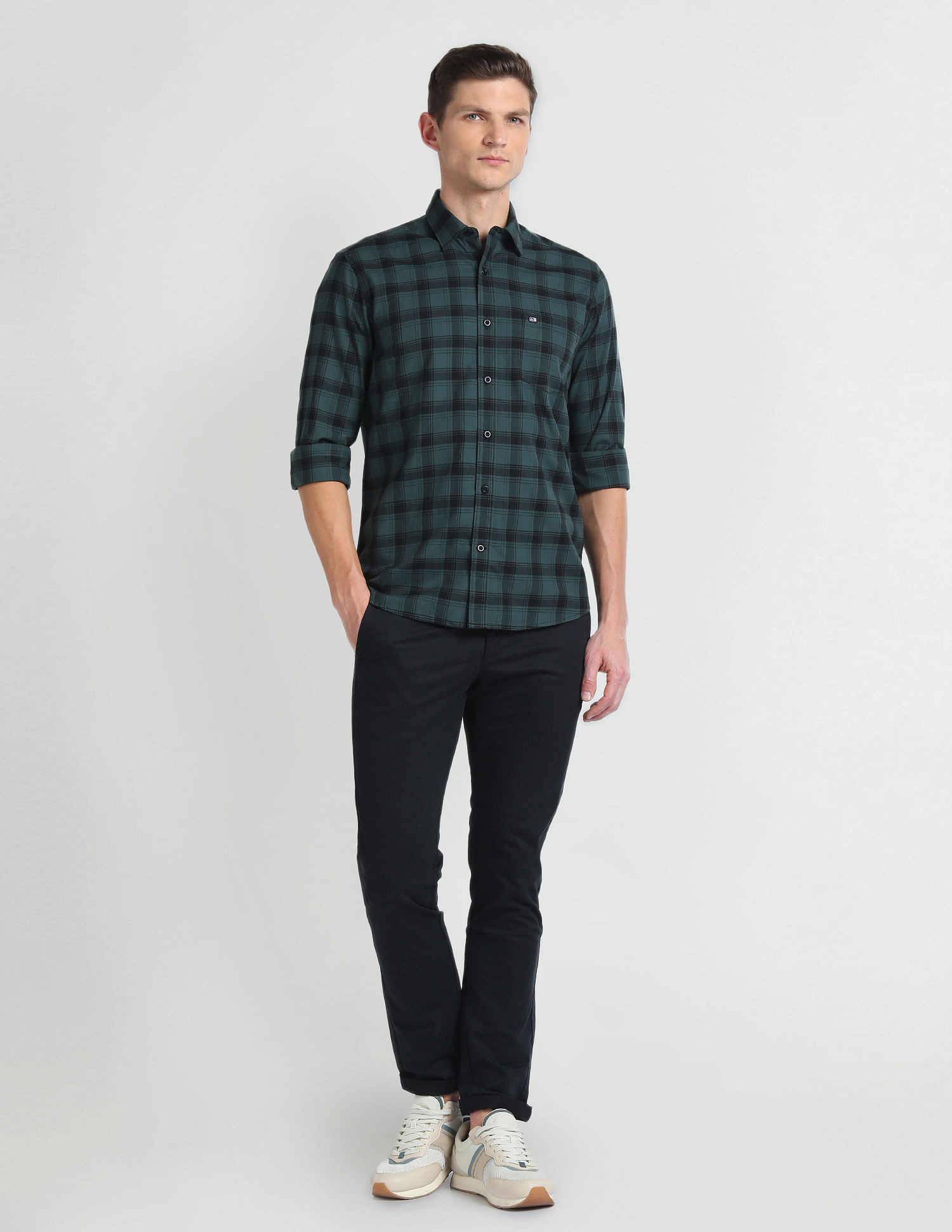 Arrow Sports Manhattan Slim Fit Cotton Shirt