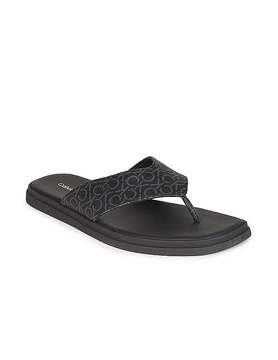 Calvin klein men's leather sandals on sale