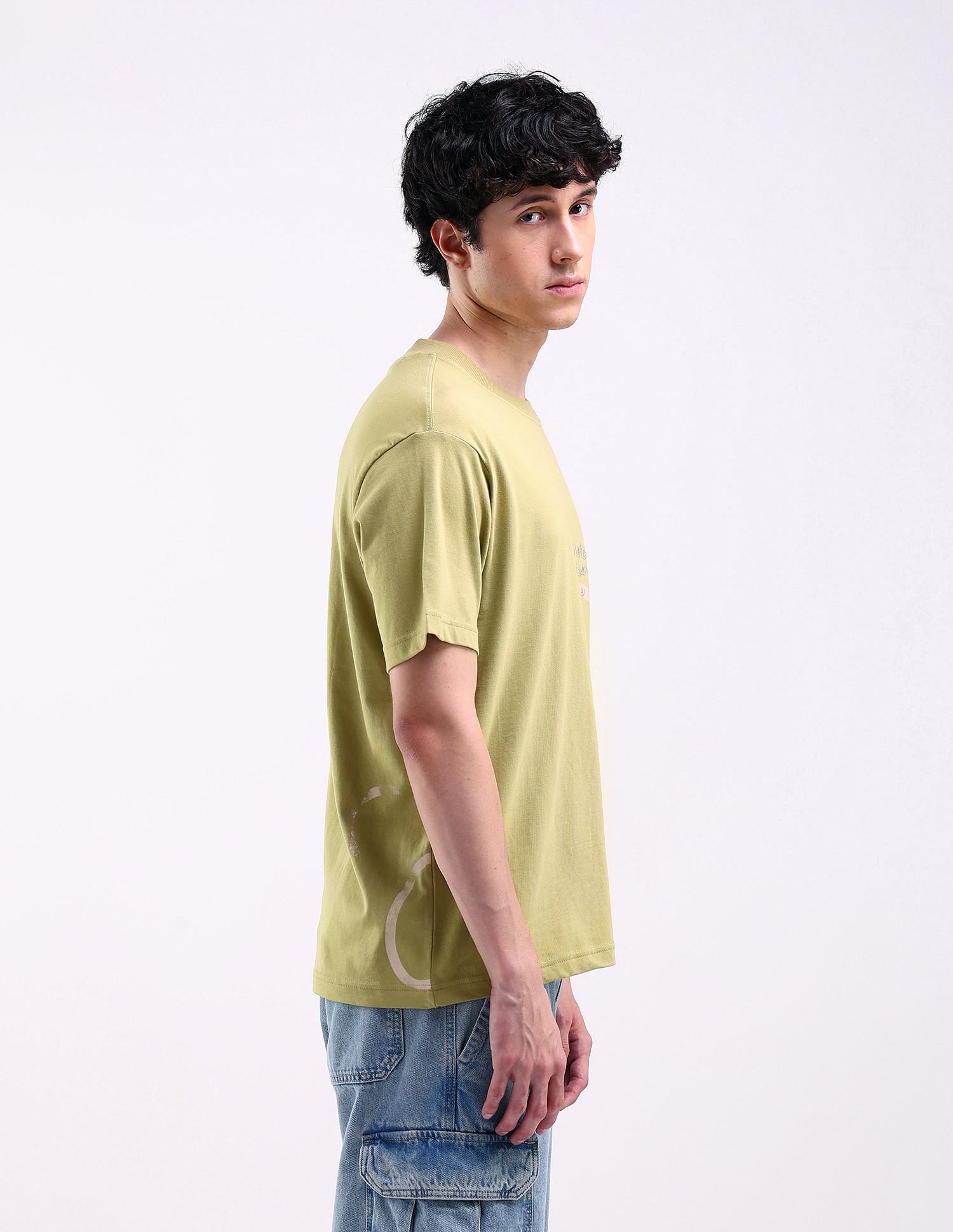 Flying Machine Abstract Print Relaxed Fit T-Shirt