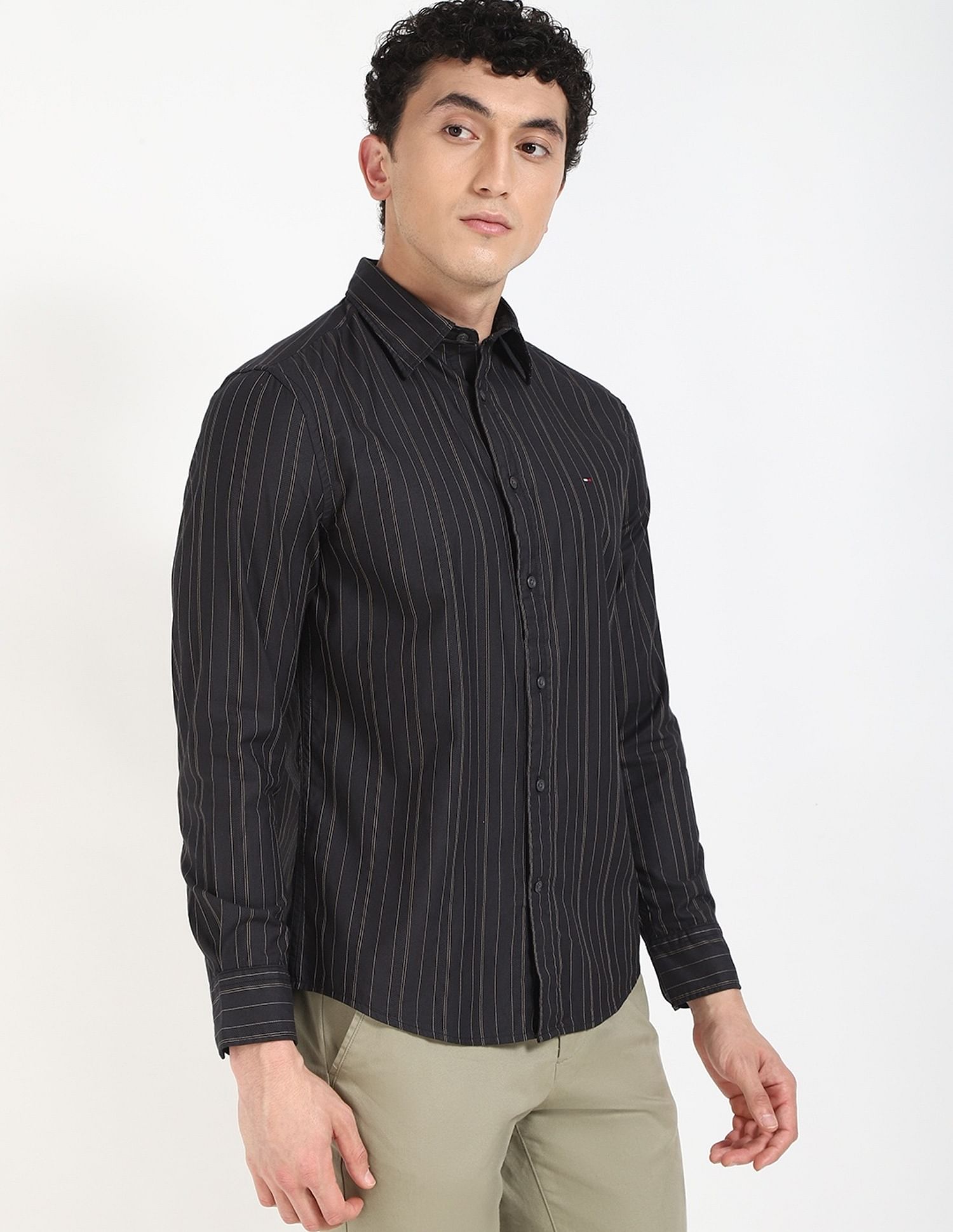 Tommy Hilfiger Striped Regular-Fit Dobby Shirt