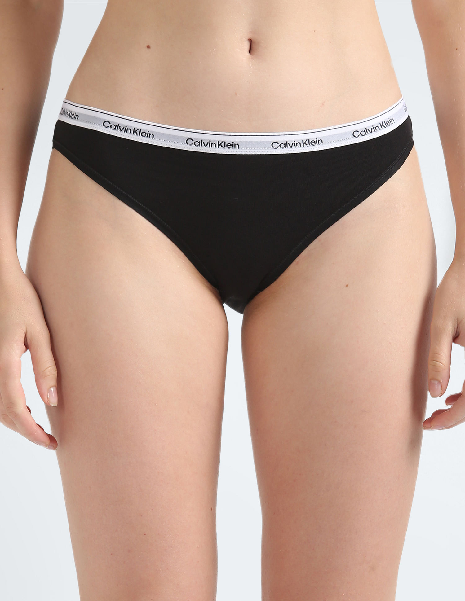 Buy Calvin Klein Underwear Women Assorted Mid Rise Solid Bikini Panties -  Pack Of 3 - NNNOW.com