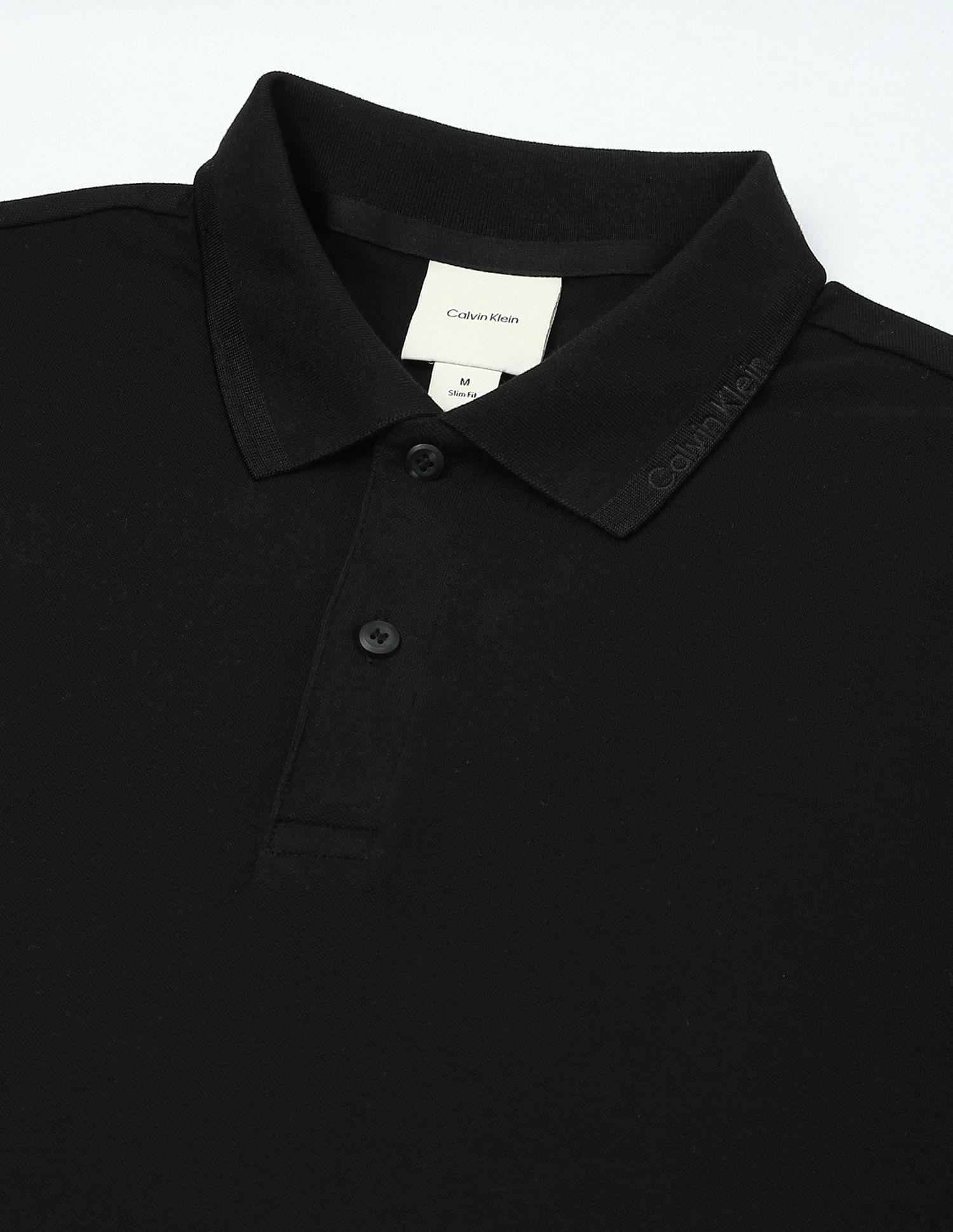 Calvin Klein Jeans Solid Slim Fit Cotton Polo Shirt