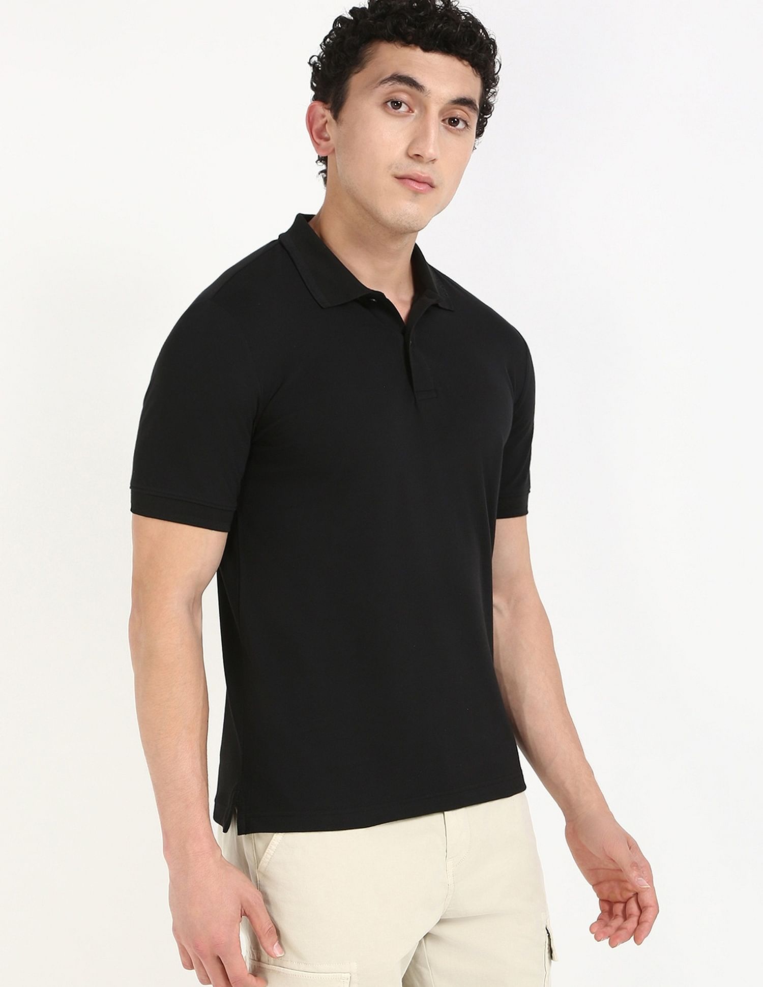 Calvin Klein Jeans Solid Slim Fit Cotton Polo Shirt