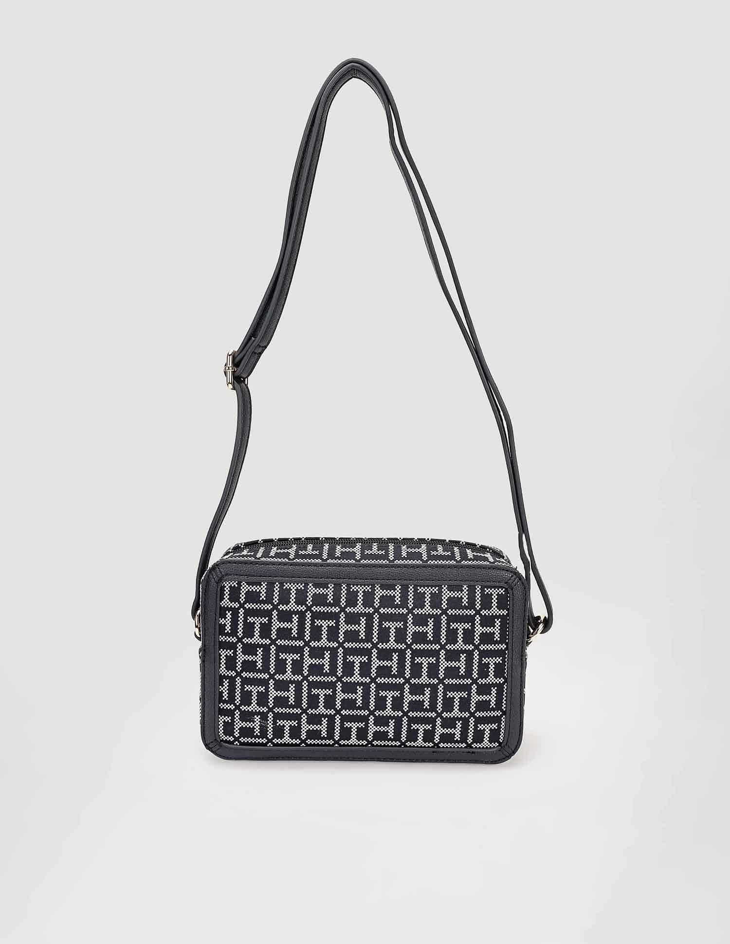 Tommy Hilfiger Printed Blue Polyester Sling Bags