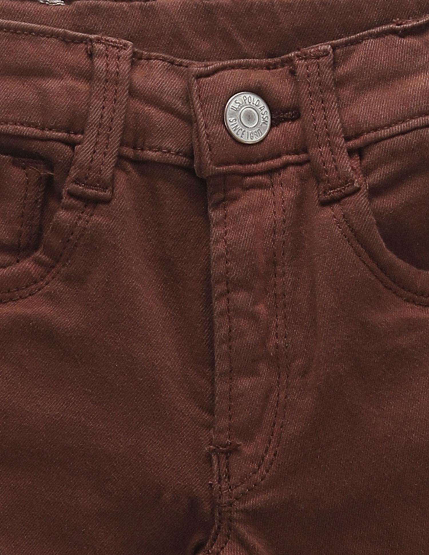 U.S. Polo Assn. Kids Boys Mid Rise Solid Shorts
