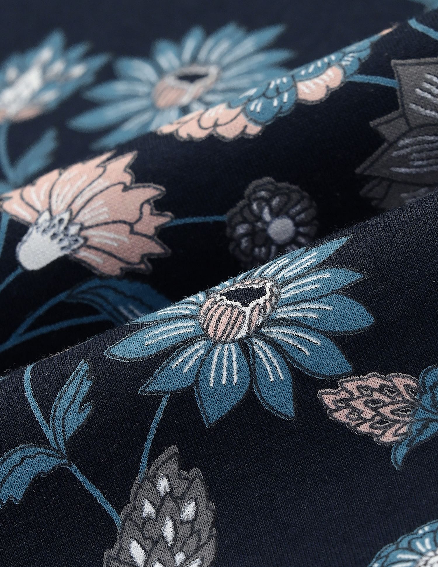Flying Machine Floral Printed Cotton Polo Shirt