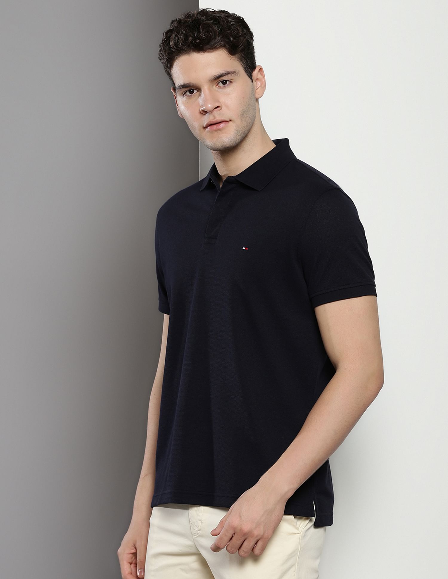 Tommy Hilfiger Sustainable Boucle Solid Polo Shirt