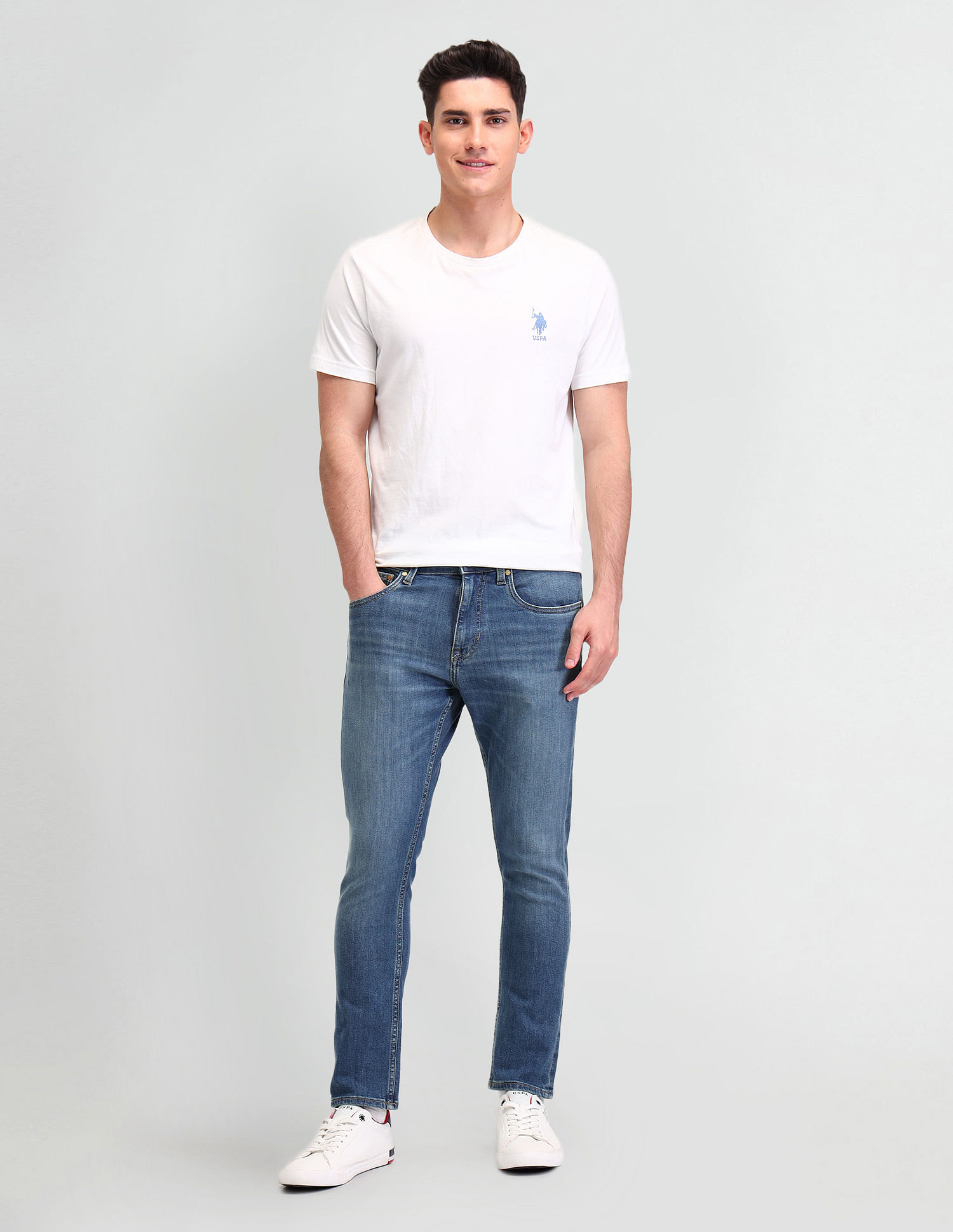 U.S. Polo Assn. Denim Co. Henry Tapered Cropped Fit Blue Jeans