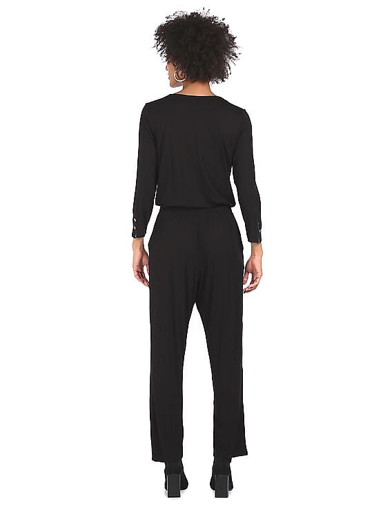 Tommy hilfiger women's black sales jumpsuit