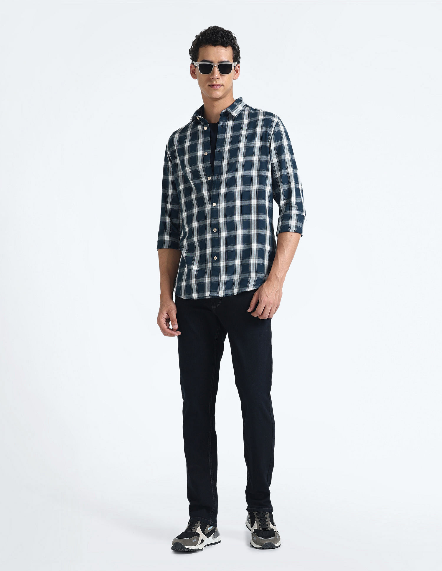 Flying Machine Tartan Check Slim Shirt