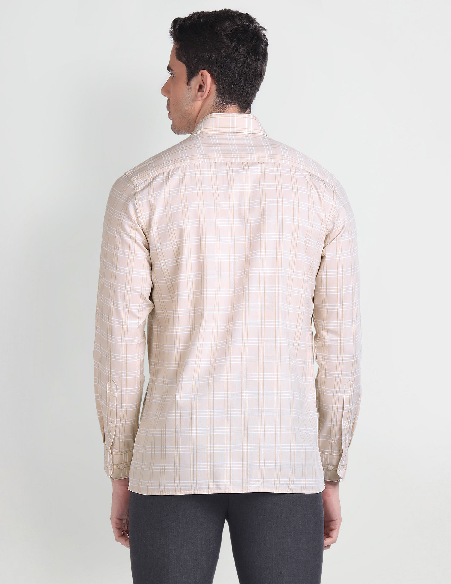 Arrow Windowpane Check Cotton Shirt