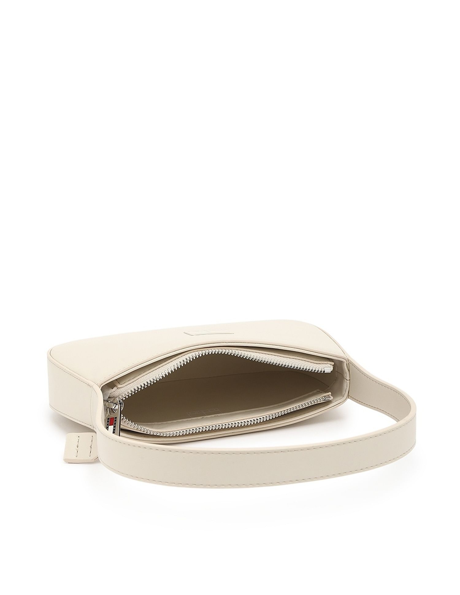 Tommy Hilfiger Solid Beige Pu Shoulder Bag